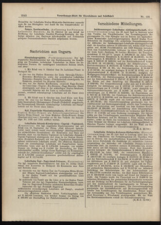 Verordnungs-Blatt für Eisenbahnen und Schiffahrt: Veröffentlichungen in Tarif- und Transport-Angelegenheiten 19061025 Seite: 8