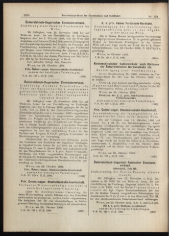 Verordnungs-Blatt für Eisenbahnen und Schiffahrt: Veröffentlichungen in Tarif- und Transport-Angelegenheiten 19061027 Seite: 8