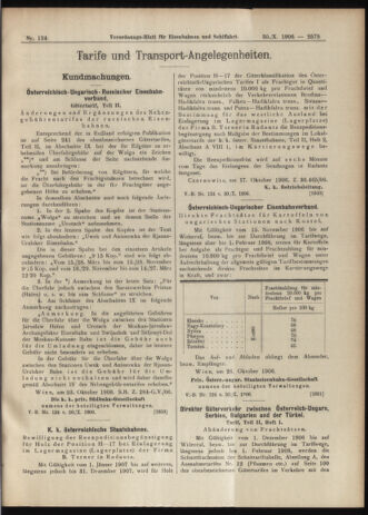 Verordnungs-Blatt für Eisenbahnen und Schiffahrt: Veröffentlichungen in Tarif- und Transport-Angelegenheiten 19061030 Seite: 13