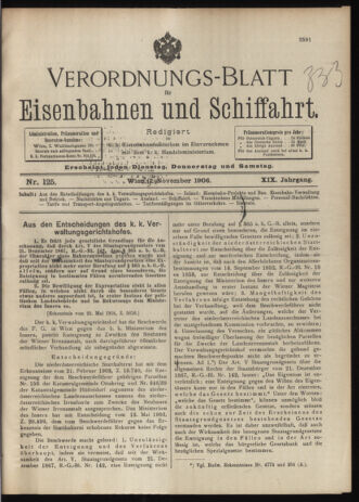 Verordnungs-Blatt für Eisenbahnen und Schiffahrt: Veröffentlichungen in Tarif- und Transport-Angelegenheiten 19061101 Seite: 1