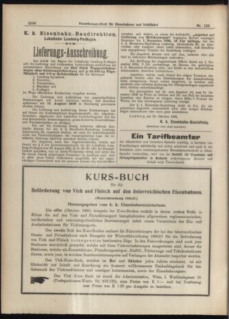 Verordnungs-Blatt für Eisenbahnen und Schiffahrt: Veröffentlichungen in Tarif- und Transport-Angelegenheiten 19061101 Seite: 6