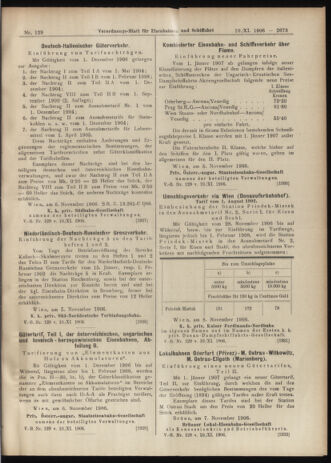 Verordnungs-Blatt für Eisenbahnen und Schiffahrt: Veröffentlichungen in Tarif- und Transport-Angelegenheiten 19061110 Seite: 11