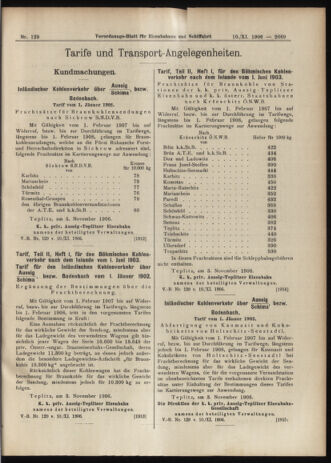 Verordnungs-Blatt für Eisenbahnen und Schiffahrt: Veröffentlichungen in Tarif- und Transport-Angelegenheiten 19061110 Seite: 7