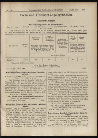 Verordnungs-Blatt für Eisenbahnen und Schiffahrt: Veröffentlichungen in Tarif- und Transport-Angelegenheiten 19061113 Seite: 17