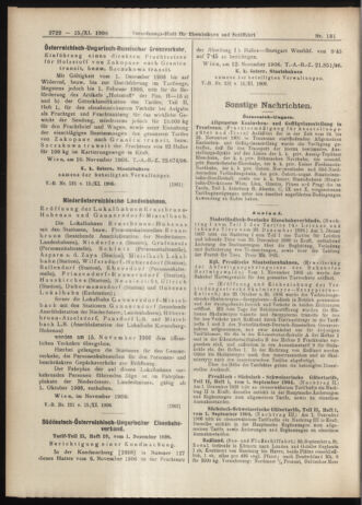 Verordnungs-Blatt für Eisenbahnen und Schiffahrt: Veröffentlichungen in Tarif- und Transport-Angelegenheiten 19061115 Seite: 12