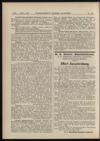 Verordnungs-Blatt für Eisenbahnen und Schiffahrt: Veröffentlichungen in Tarif- und Transport-Angelegenheiten 19061122 Seite: 12