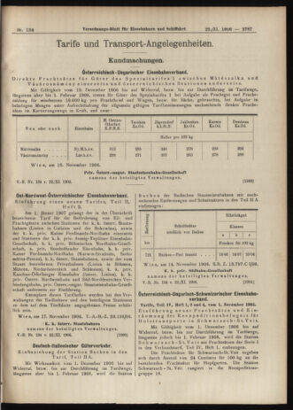 Verordnungs-Blatt für Eisenbahnen und Schiffahrt: Veröffentlichungen in Tarif- und Transport-Angelegenheiten 19061122 Seite: 5