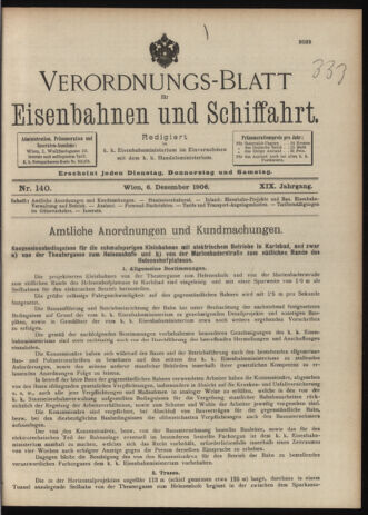 Verordnungs-Blatt für Eisenbahnen und Schiffahrt: Veröffentlichungen in Tarif- und Transport-Angelegenheiten