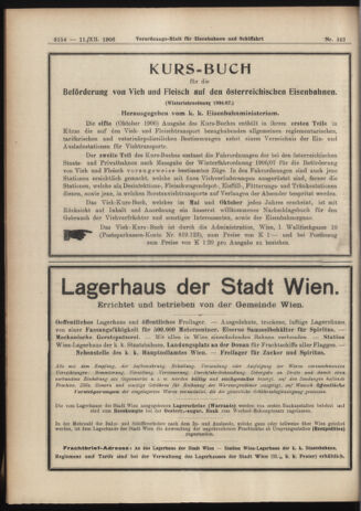 Verordnungs-Blatt für Eisenbahnen und Schiffahrt: Veröffentlichungen in Tarif- und Transport-Angelegenheiten 19061211 Seite: 20