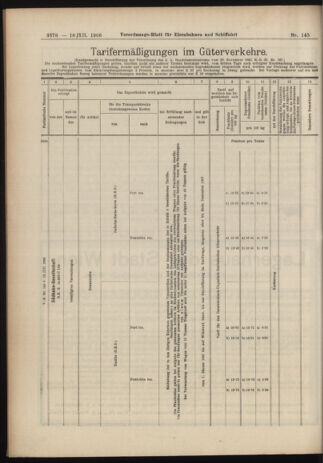 Verordnungs-Blatt für Eisenbahnen und Schiffahrt: Veröffentlichungen in Tarif- und Transport-Angelegenheiten 19061218 Seite: 16