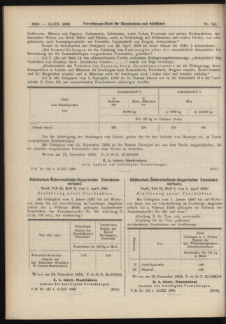 Verordnungs-Blatt für Eisenbahnen und Schiffahrt: Veröffentlichungen in Tarif- und Transport-Angelegenheiten 19061218 Seite: 6