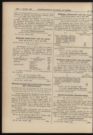 Verordnungs-Blatt für Eisenbahnen und Schiffahrt: Veröffentlichungen in Tarif- und Transport-Angelegenheiten 19061220 Seite: 12