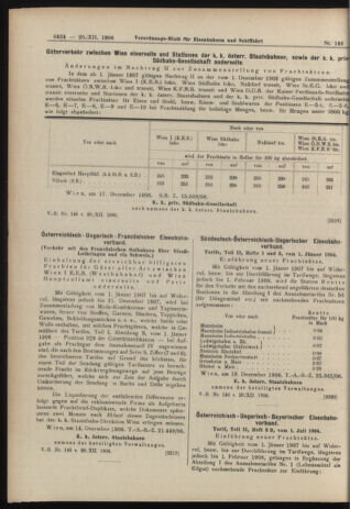 Verordnungs-Blatt für Eisenbahnen und Schiffahrt: Veröffentlichungen in Tarif- und Transport-Angelegenheiten 19061220 Seite: 14