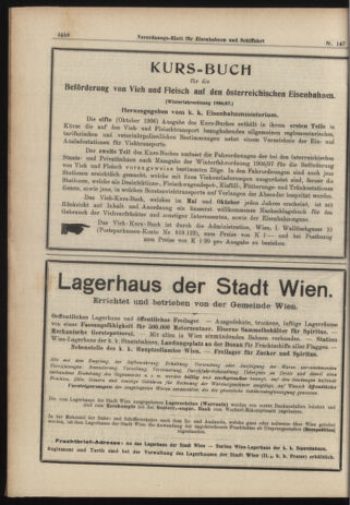 Verordnungs-Blatt für Eisenbahnen und Schiffahrt: Veröffentlichungen in Tarif- und Transport-Angelegenheiten 19061222 Seite: 8