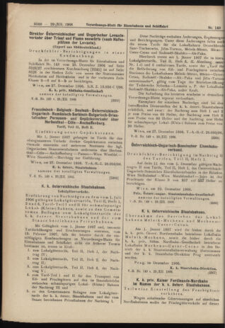 Verordnungs-Blatt für Eisenbahnen und Schiffahrt: Veröffentlichungen in Tarif- und Transport-Angelegenheiten 19061229 Seite: 6