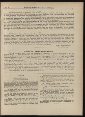 Verordnungs-Blatt für Eisenbahnen und Schiffahrt: Veröffentlichungen in Tarif- und Transport-Angelegenheiten 19070101 Seite: 5