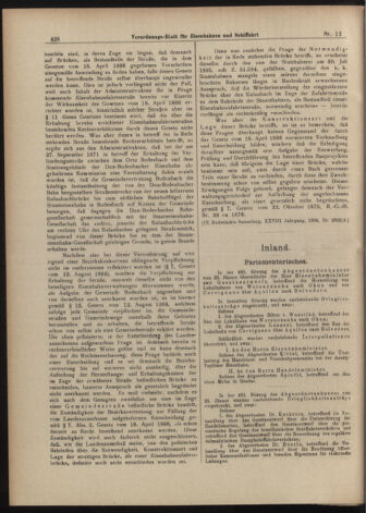 Verordnungs-Blatt für Eisenbahnen und Schiffahrt: Veröffentlichungen in Tarif- und Transport-Angelegenheiten 19070126 Seite: 2