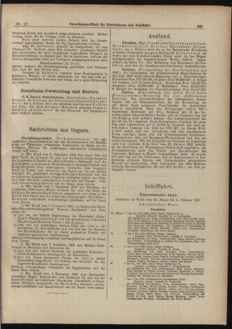 Verordnungs-Blatt für Eisenbahnen und Schiffahrt: Veröffentlichungen in Tarif- und Transport-Angelegenheiten 19070126 Seite: 5