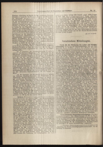 Verordnungs-Blatt für Eisenbahnen und Schiffahrt: Veröffentlichungen in Tarif- und Transport-Angelegenheiten 19070205 Seite: 6