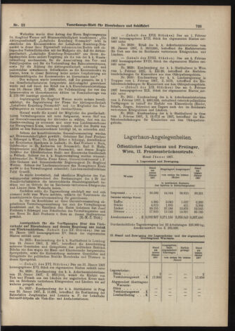 Verordnungs-Blatt für Eisenbahnen und Schiffahrt: Veröffentlichungen in Tarif- und Transport-Angelegenheiten 19070219 Seite: 5