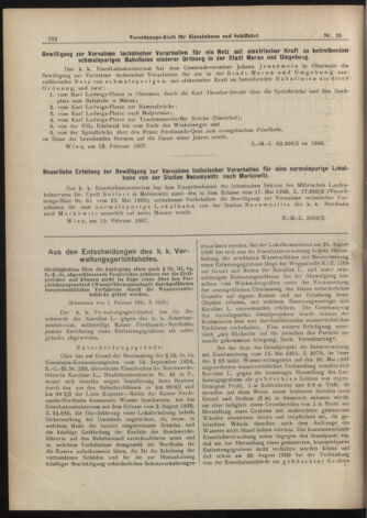 Verordnungs-Blatt für Eisenbahnen und Schiffahrt: Veröffentlichungen in Tarif- und Transport-Angelegenheiten 19070226 Seite: 2