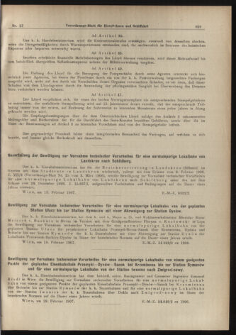 Verordnungs-Blatt für Eisenbahnen und Schiffahrt: Veröffentlichungen in Tarif- und Transport-Angelegenheiten 19070302 Seite: 13