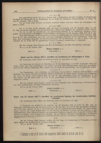 Verordnungs-Blatt für Eisenbahnen und Schiffahrt: Veröffentlichungen in Tarif- und Transport-Angelegenheiten 19070305 Seite: 6