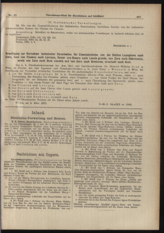 Verordnungs-Blatt für Eisenbahnen und Schiffahrt: Veröffentlichungen in Tarif- und Transport-Angelegenheiten 19070309 Seite: 13