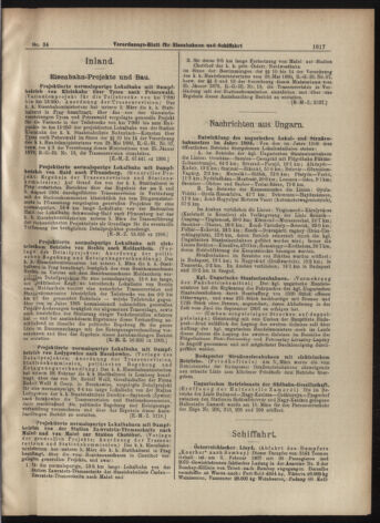 Verordnungs-Blatt für Eisenbahnen und Schiffahrt: Veröffentlichungen in Tarif- und Transport-Angelegenheiten 19070319 Seite: 5