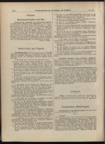 Verordnungs-Blatt für Eisenbahnen und Schiffahrt: Veröffentlichungen in Tarif- und Transport-Angelegenheiten 19070321 Seite: 6