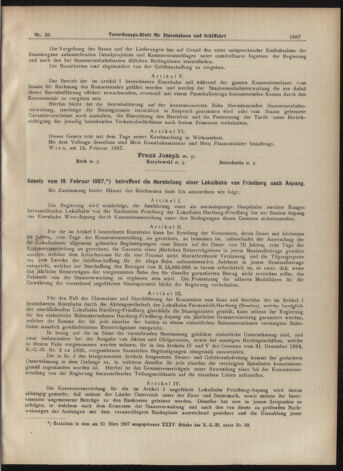 Verordnungs-Blatt für Eisenbahnen und Schiffahrt: Veröffentlichungen in Tarif- und Transport-Angelegenheiten 19070323 Seite: 3