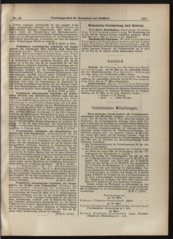 Verordnungs-Blatt für Eisenbahnen und Schiffahrt: Veröffentlichungen in Tarif- und Transport-Angelegenheiten 19070411 Seite: 9