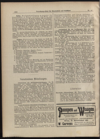 Verordnungs-Blatt für Eisenbahnen und Schiffahrt: Veröffentlichungen in Tarif- und Transport-Angelegenheiten 19070413 Seite: 6