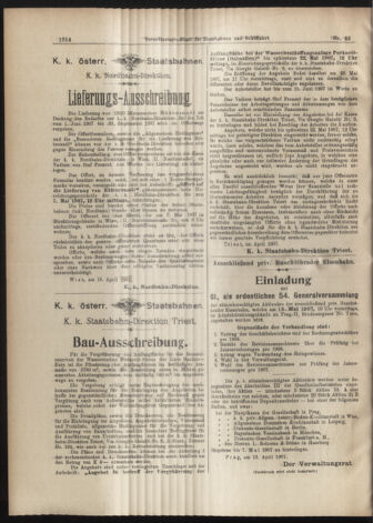 Verordnungs-Blatt für Eisenbahnen und Schiffahrt: Veröffentlichungen in Tarif- und Transport-Angelegenheiten 19070420 Seite: 10