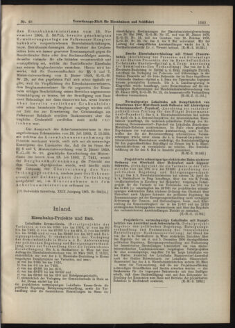 Verordnungs-Blatt für Eisenbahnen und Schiffahrt: Veröffentlichungen in Tarif- und Transport-Angelegenheiten 19070425 Seite: 3