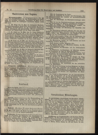 Verordnungs-Blatt für Eisenbahnen und Schiffahrt: Veröffentlichungen in Tarif- und Transport-Angelegenheiten 19070425 Seite: 5