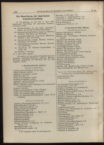 Verordnungs-Blatt für Eisenbahnen und Schiffahrt: Veröffentlichungen in Tarif- und Transport-Angelegenheiten 19070427 Seite: 2