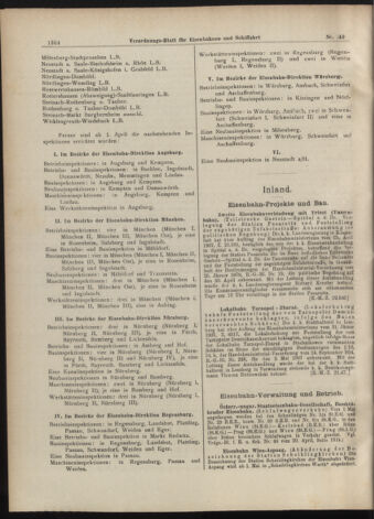 Verordnungs-Blatt für Eisenbahnen und Schiffahrt: Veröffentlichungen in Tarif- und Transport-Angelegenheiten 19070427 Seite: 4