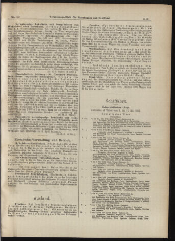 Verordnungs-Blatt für Eisenbahnen und Schiffahrt: Veröffentlichungen in Tarif- und Transport-Angelegenheiten 19070504 Seite: 5