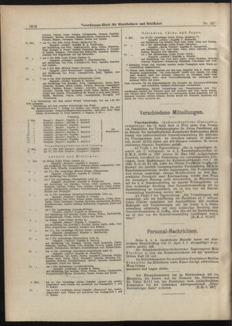 Verordnungs-Blatt für Eisenbahnen und Schiffahrt: Veröffentlichungen in Tarif- und Transport-Angelegenheiten 19070504 Seite: 6