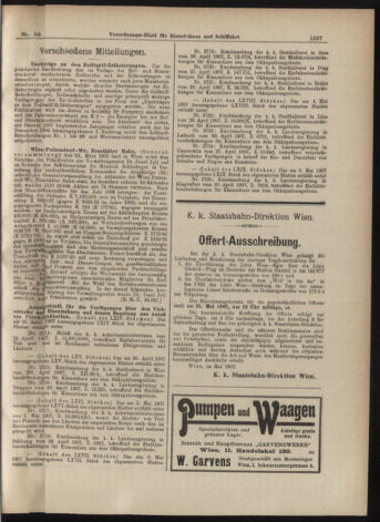 Verordnungs-Blatt für Eisenbahnen und Schiffahrt: Veröffentlichungen in Tarif- und Transport-Angelegenheiten 19070514 Seite: 19