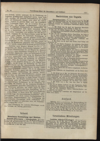 Verordnungs-Blatt für Eisenbahnen und Schiffahrt: Veröffentlichungen in Tarif- und Transport-Angelegenheiten 19070606 Seite: 5