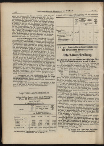 Verordnungs-Blatt für Eisenbahnen und Schiffahrt: Veröffentlichungen in Tarif- und Transport-Angelegenheiten 19070606 Seite: 6