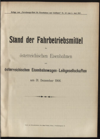 Verordnungs-Blatt für Eisenbahnen und Schiffahrt: Veröffentlichungen in Tarif- und Transport-Angelegenheiten 19070606 Seite: 7