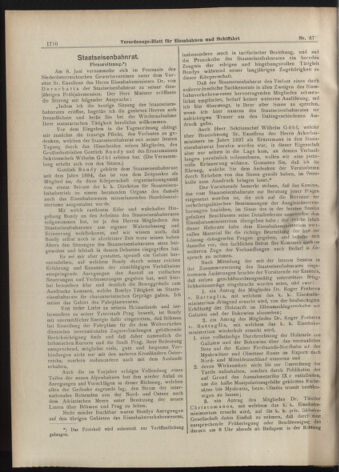 Verordnungs-Blatt für Eisenbahnen und Schiffahrt: Veröffentlichungen in Tarif- und Transport-Angelegenheiten 19070611 Seite: 18