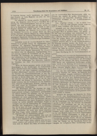 Verordnungs-Blatt für Eisenbahnen und Schiffahrt: Veröffentlichungen in Tarif- und Transport-Angelegenheiten 19070611 Seite: 20