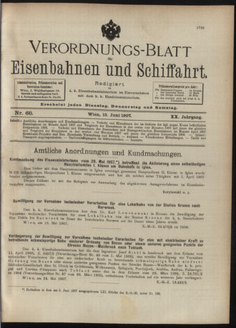 Verordnungs-Blatt für Eisenbahnen und Schiffahrt: Veröffentlichungen in Tarif- und Transport-Angelegenheiten