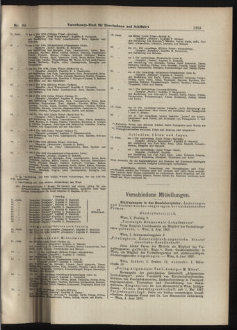 Verordnungs-Blatt für Eisenbahnen und Schiffahrt: Veröffentlichungen in Tarif- und Transport-Angelegenheiten 19070615 Seite: 5