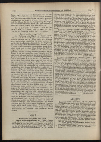 Verordnungs-Blatt für Eisenbahnen und Schiffahrt: Veröffentlichungen in Tarif- und Transport-Angelegenheiten 19070625 Seite: 4