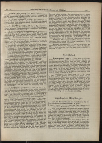 Verordnungs-Blatt für Eisenbahnen und Schiffahrt: Veröffentlichungen in Tarif- und Transport-Angelegenheiten 19070625 Seite: 5